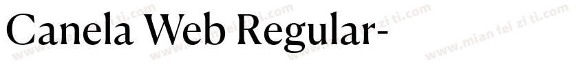 Canela Web Regular字体转换